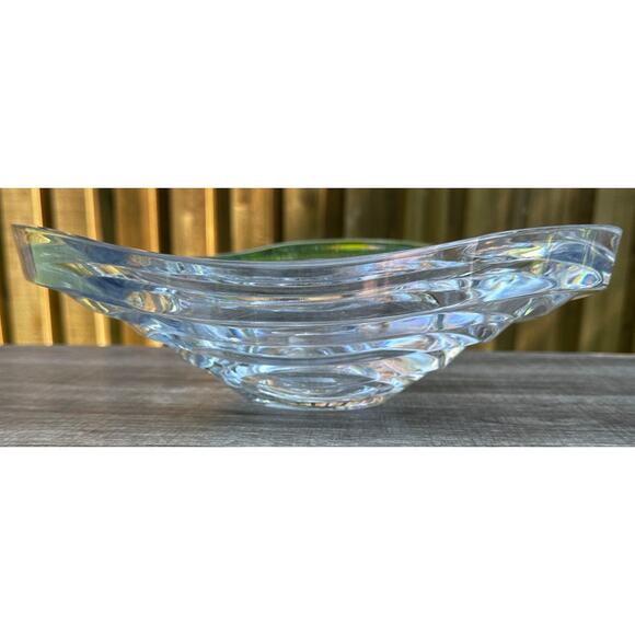 Ricci Casa Collection Caprice Art Deco Modern 24% Lead Crystal Bowl-Slovenia - Picture 1 of 12